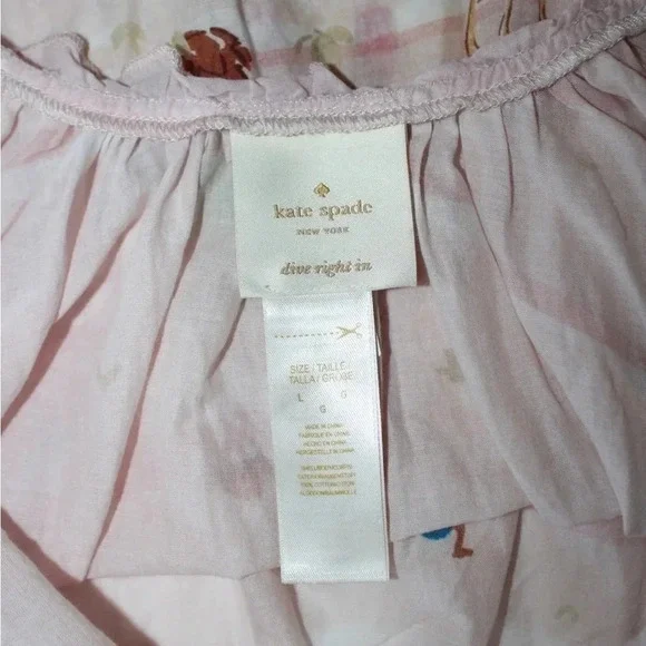 Kate Spade Dive Right in Desert Print Coverup Large - Picture 11 of 16